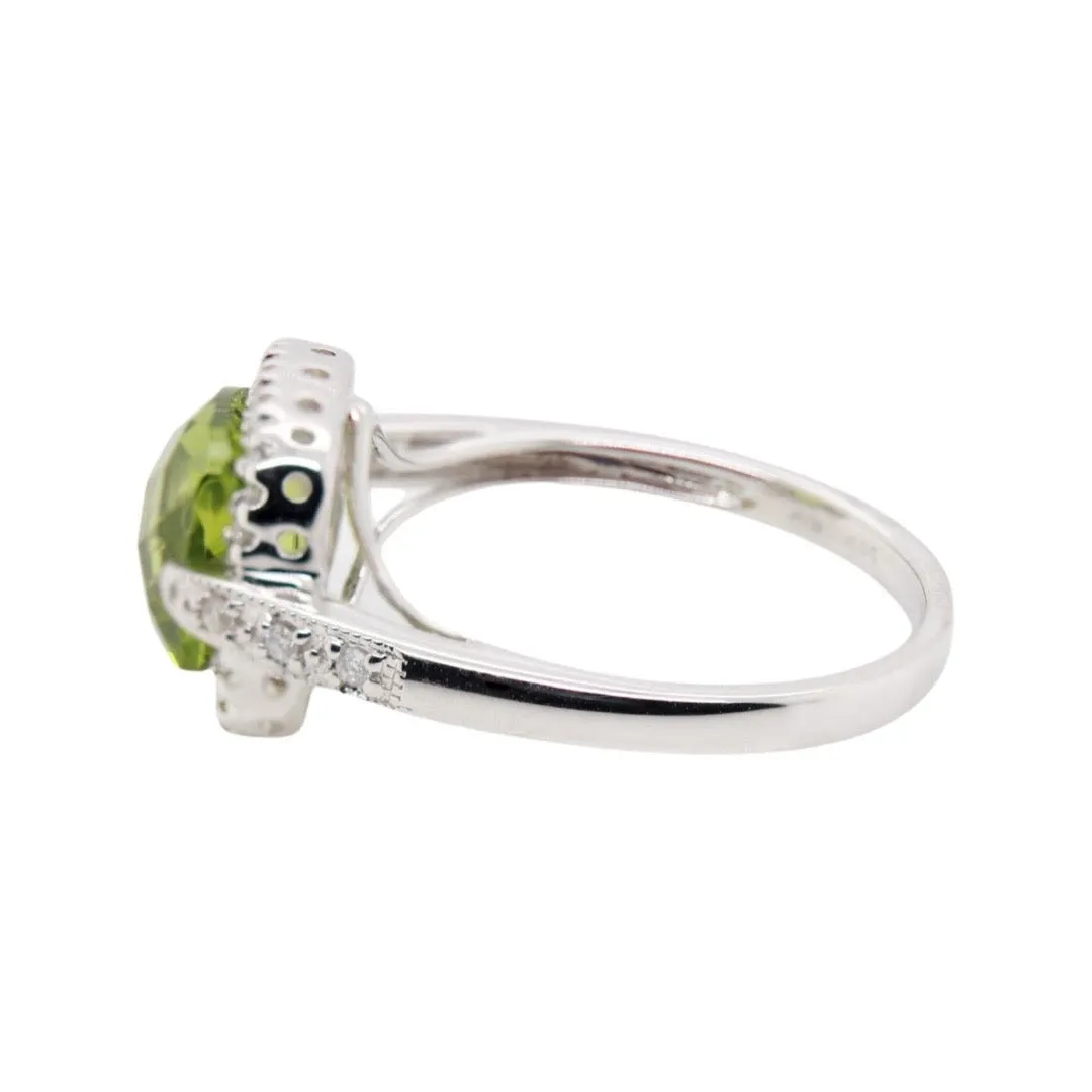 Peridot and Diamond Ring