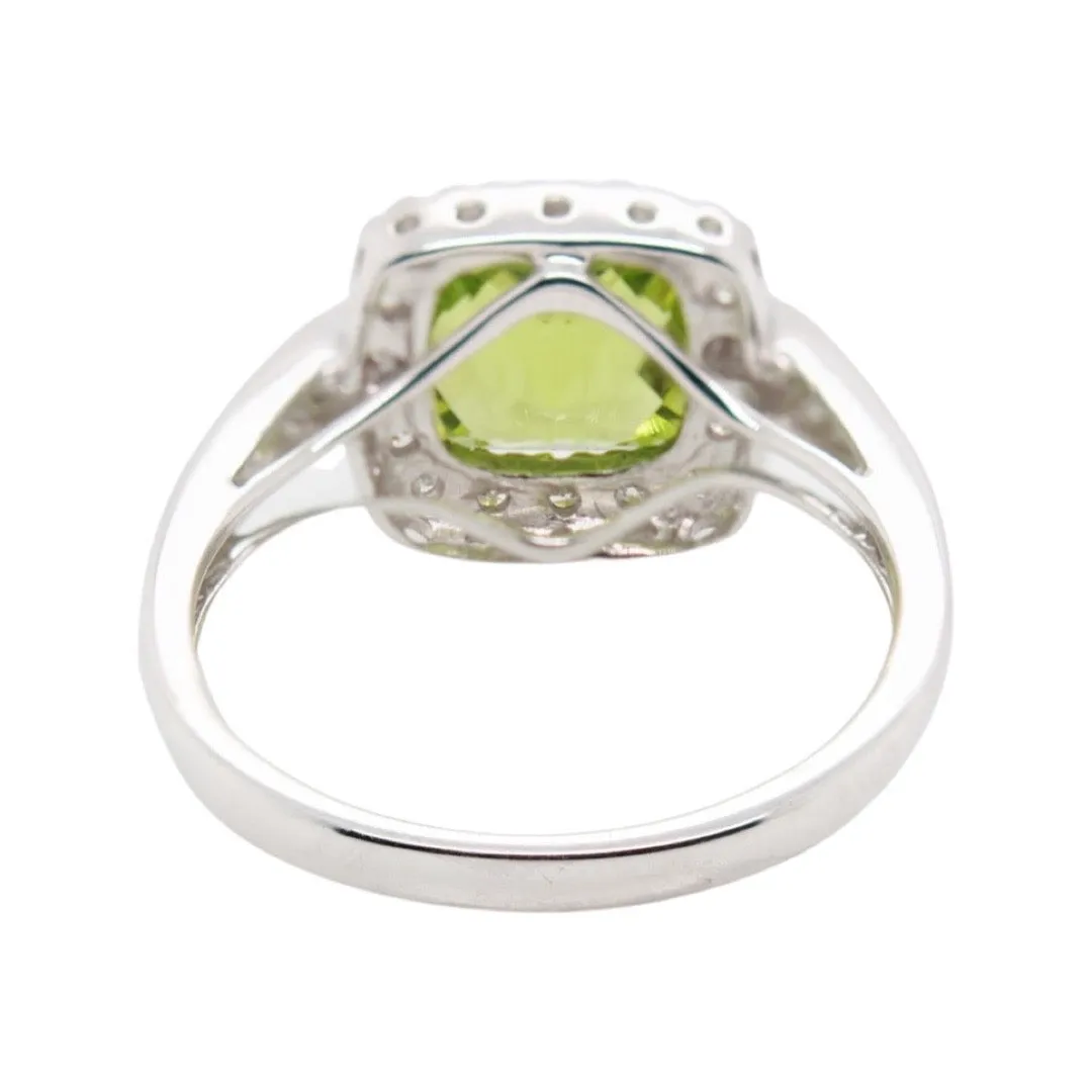 Peridot and Diamond Ring