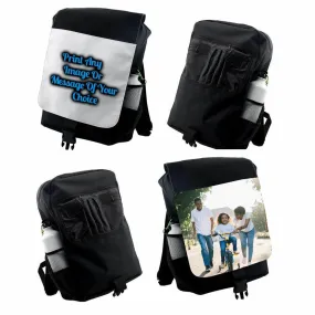 Personalised Printed Black Adult Backpack