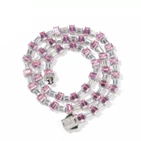 Pink Glass Diamond Chain