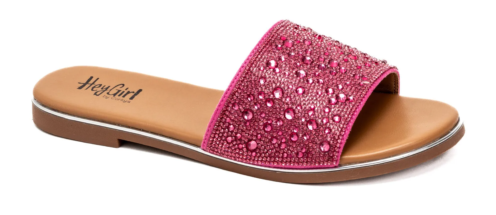 Pizzazz Rhinestone Sandals. - PINK Corkys