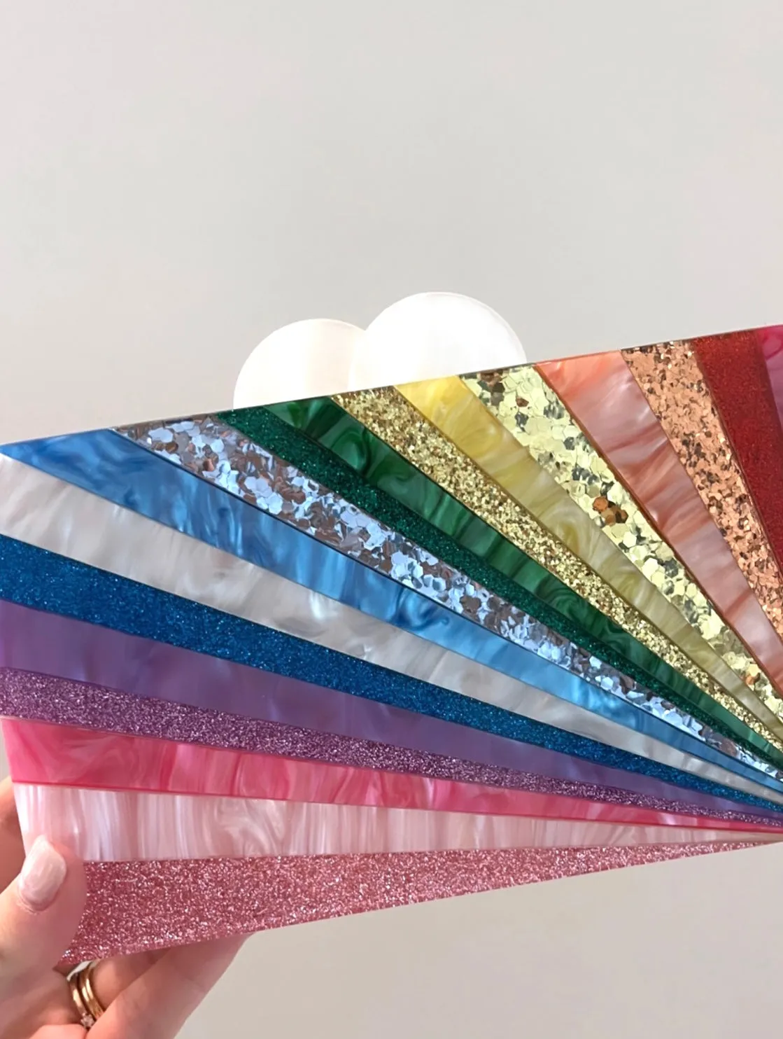 Rainbow Acrylic Clutch