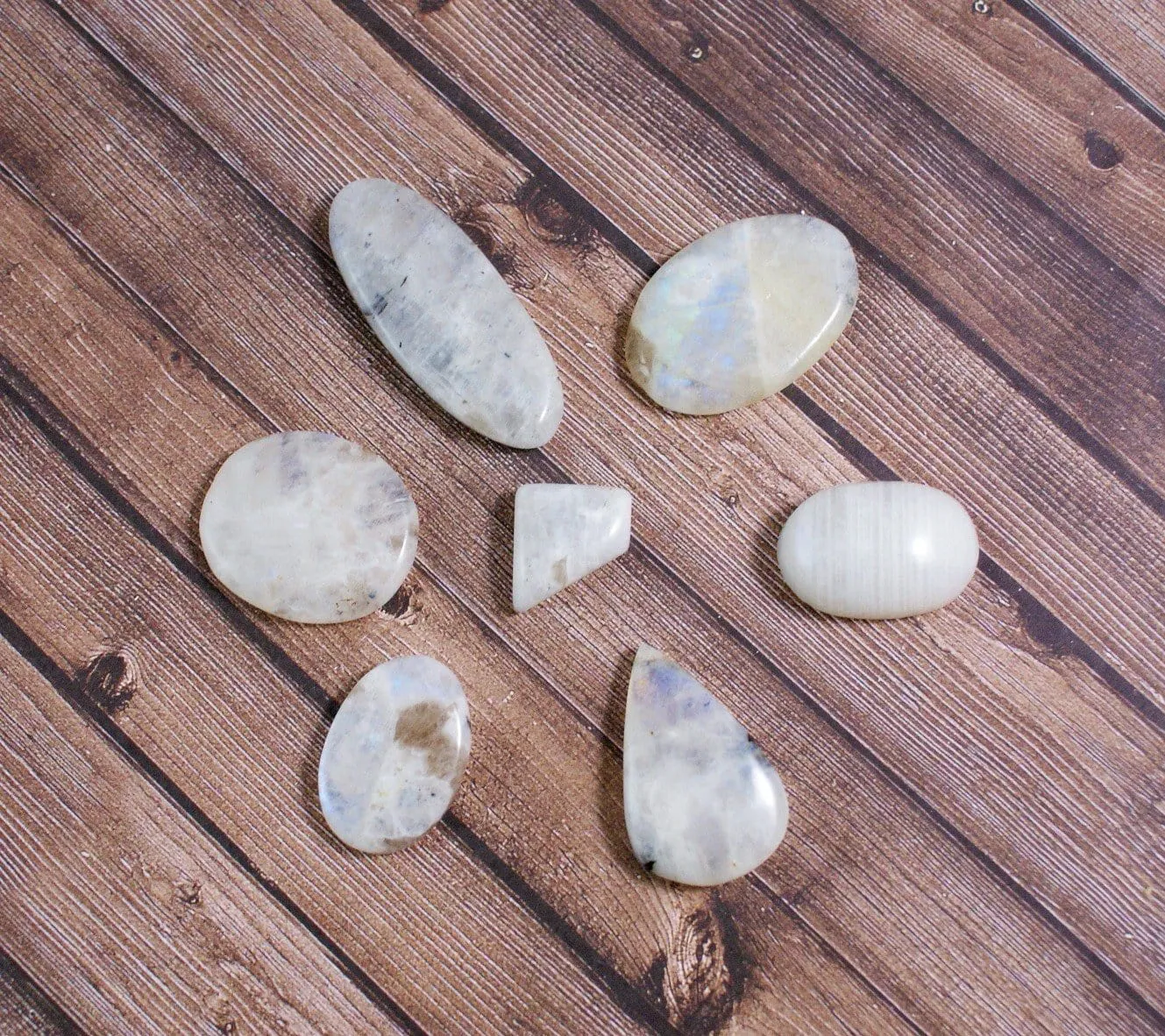 Rainbow Moonstone Cabochons