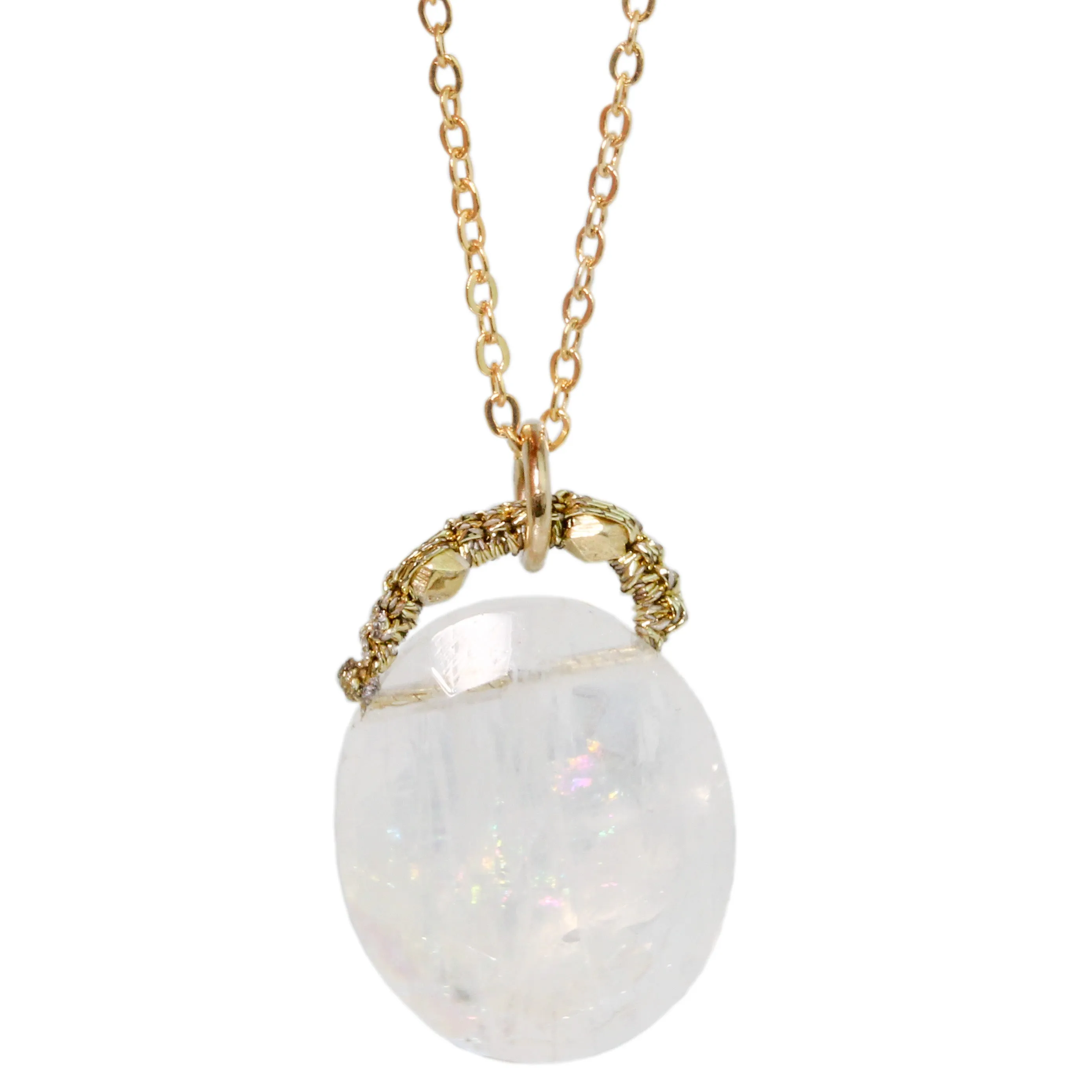 Rainbow Moonstone Necklace