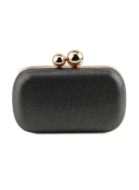 Rene Dark Grey Fabric Clutch