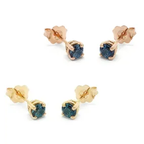 Round London Topaz Studs