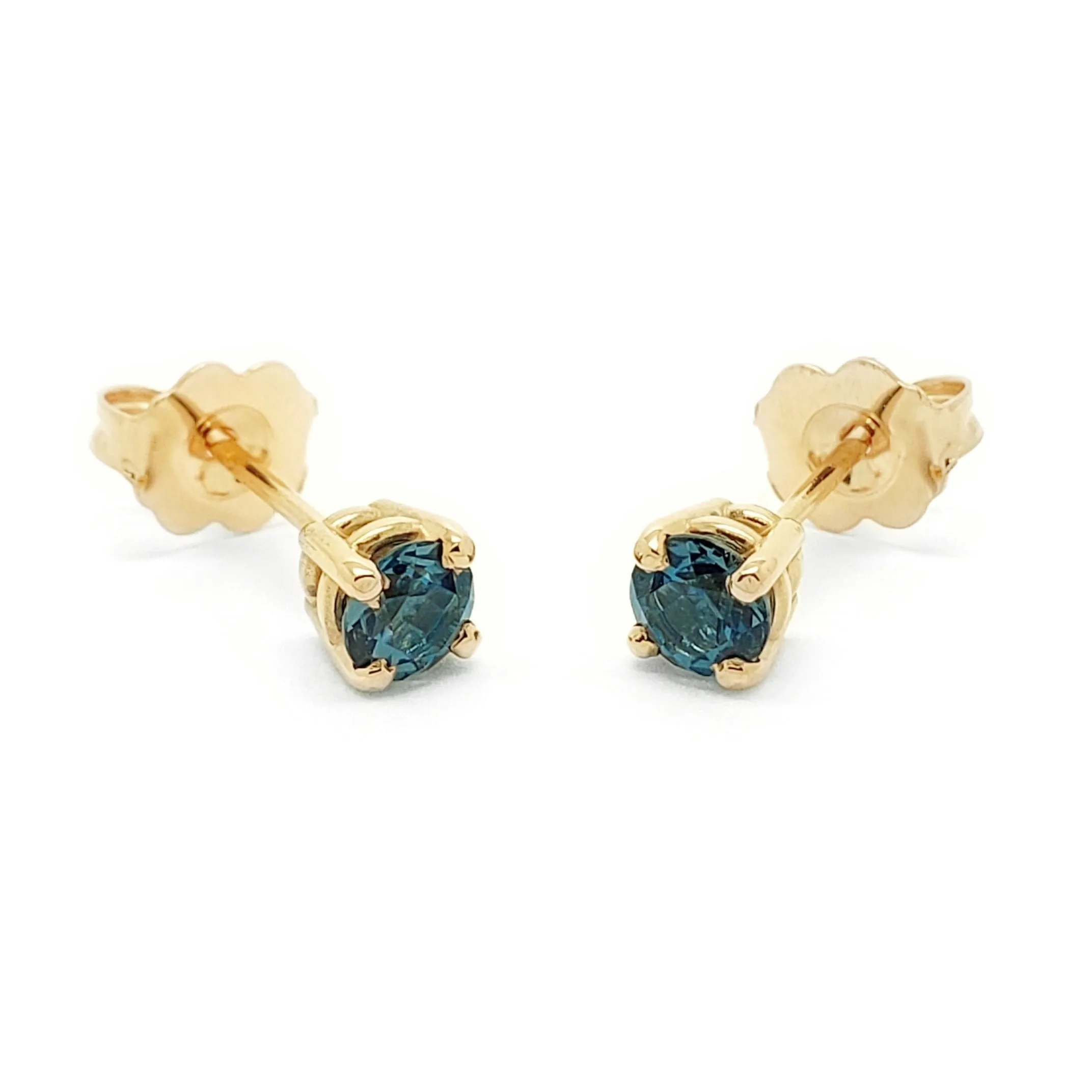 Round London Topaz Studs