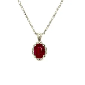 Ruby and Diamond Pendant