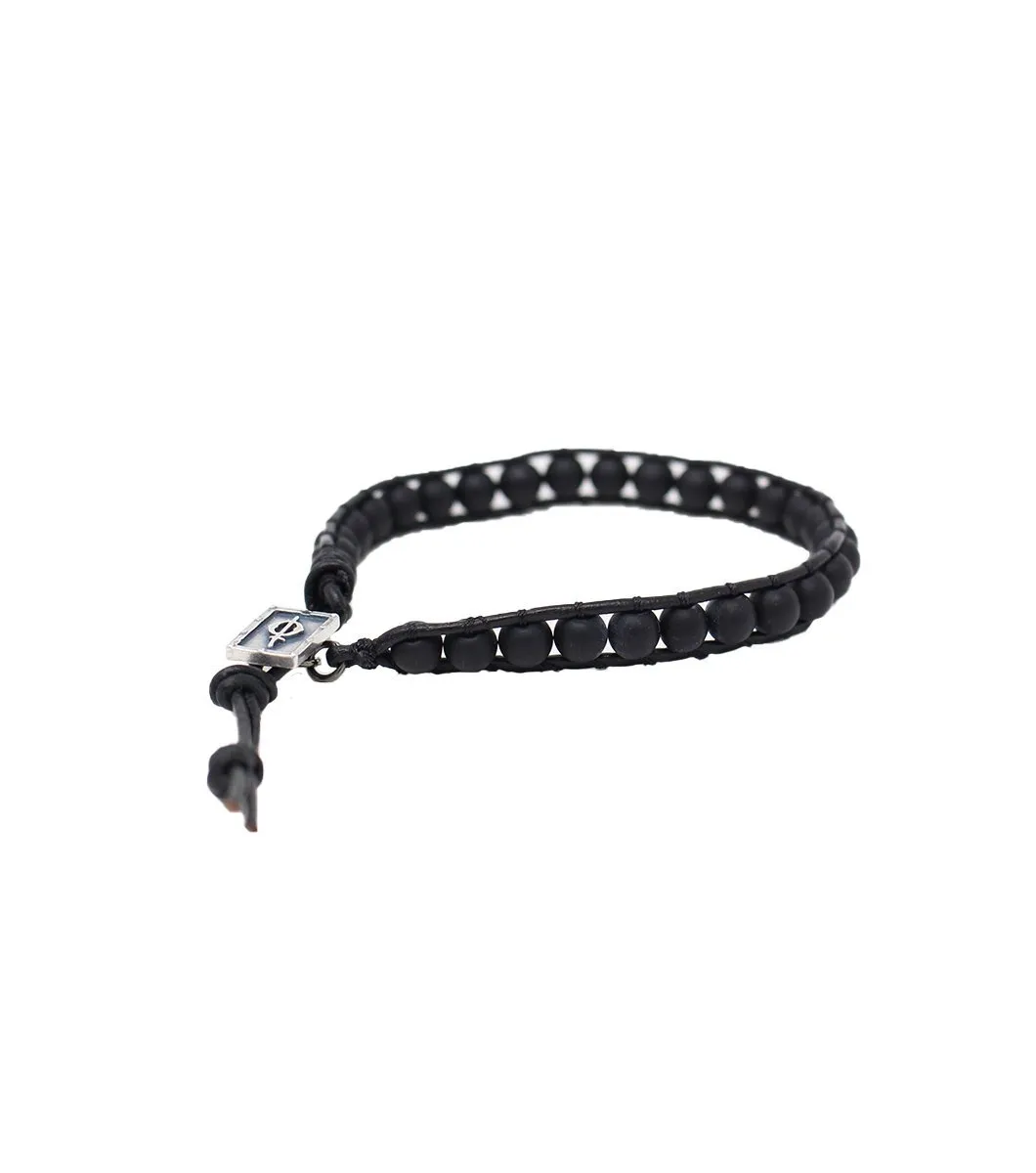 SantOsaint Matte Onyx Bracelet