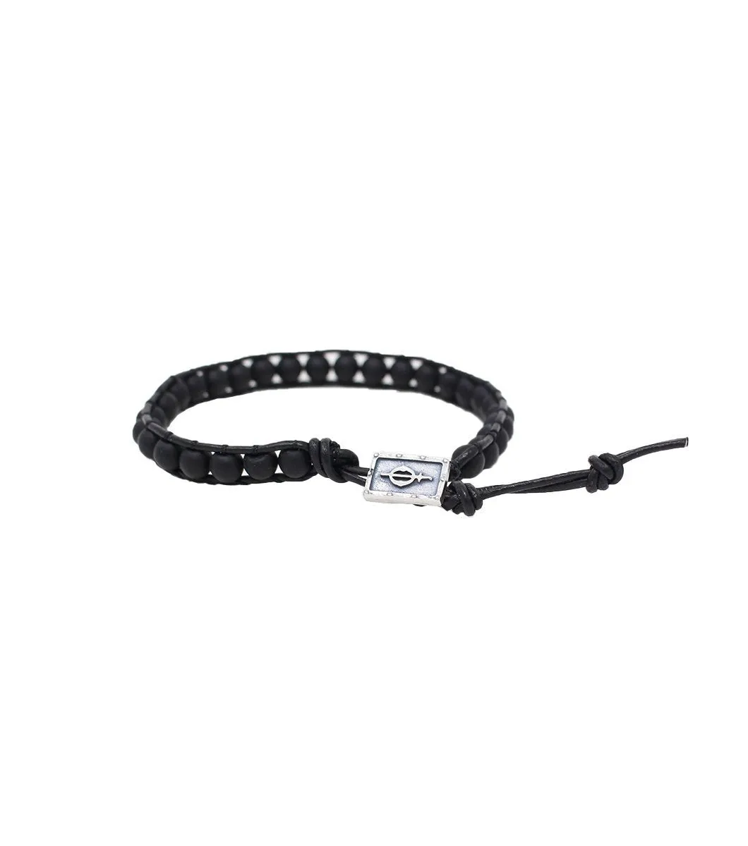 SantOsaint Matte Onyx Bracelet