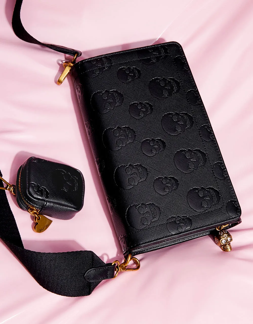 SKULL BOSS WALLET ON A CHAIN BLACK