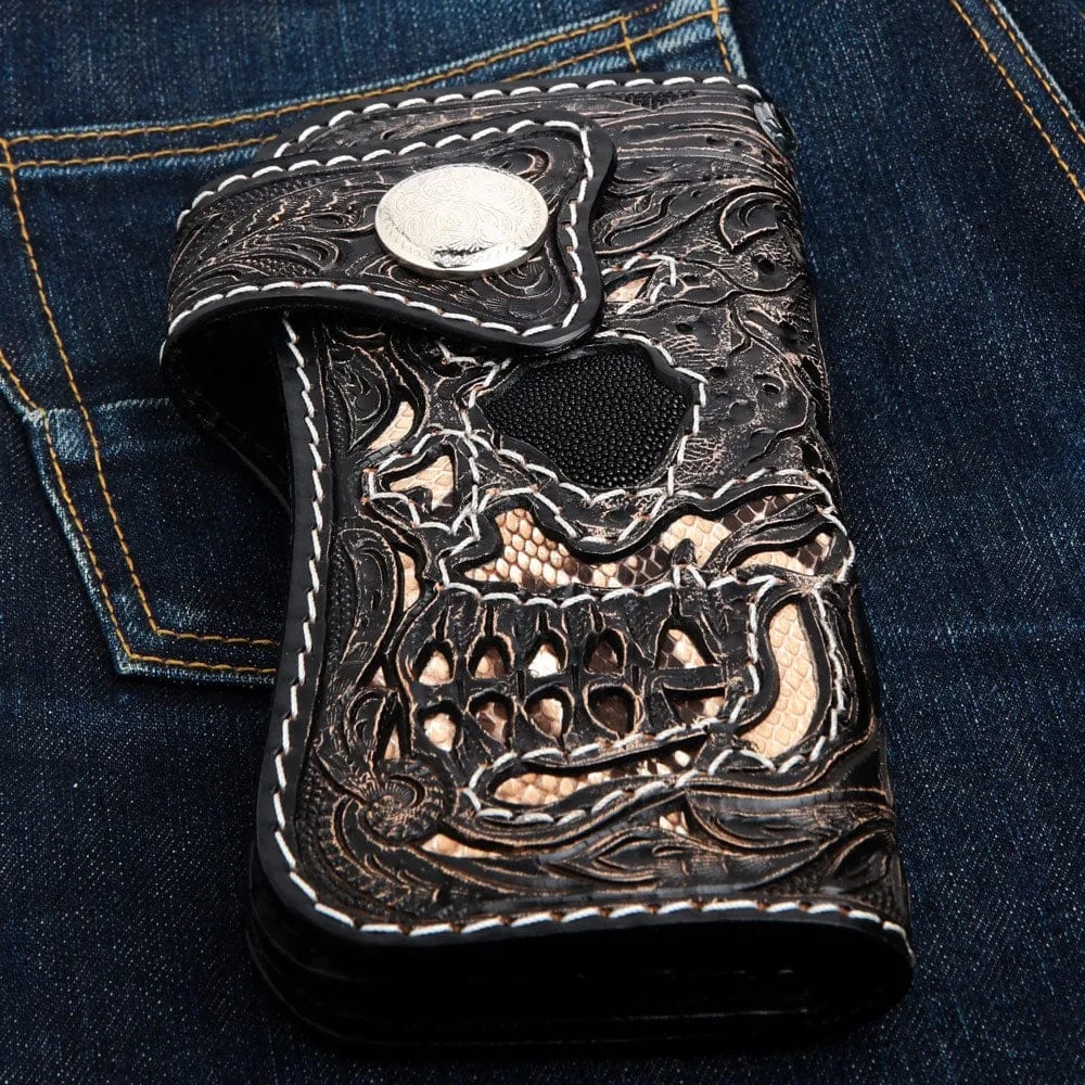 Skull Demon Cobra Snake Biker Wallet