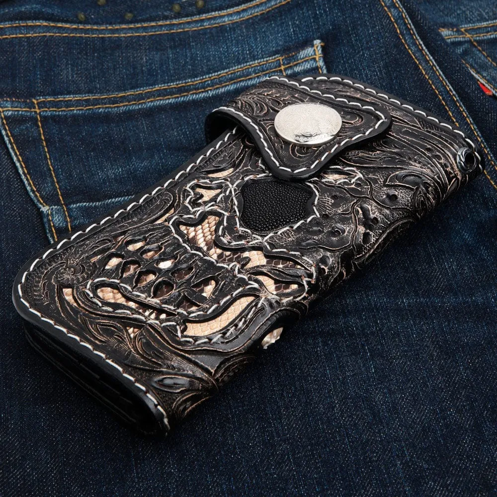 Skull Demon Cobra Snake Biker Wallet