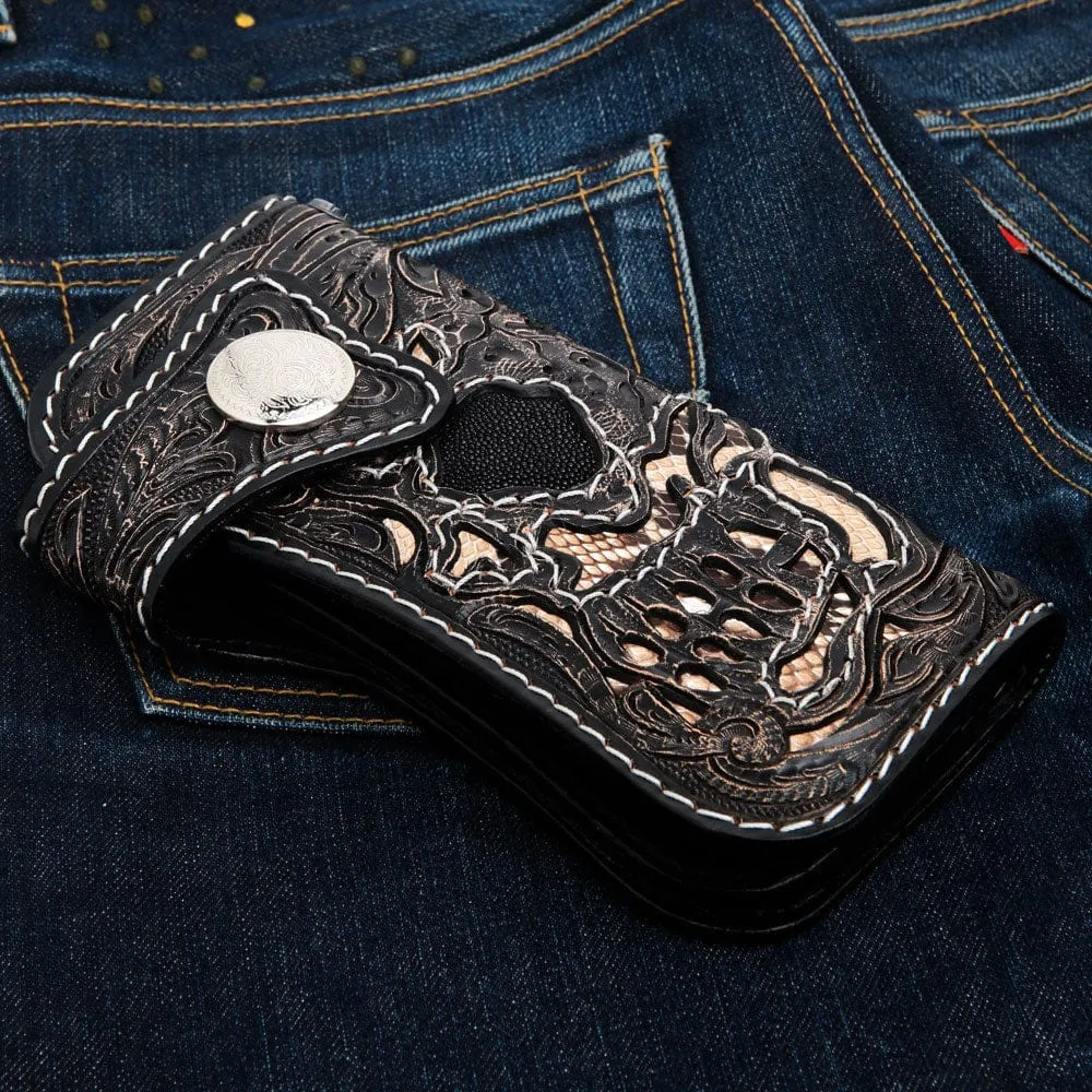 Skull Demon Cobra Snake Biker Wallet