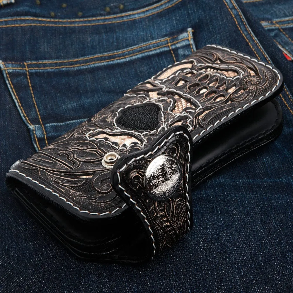 Skull Demon Cobra Snake Biker Wallet