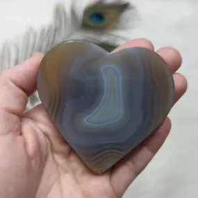 Small ,Earth Toned, Natural Agate Heart Carving ~ Brazil