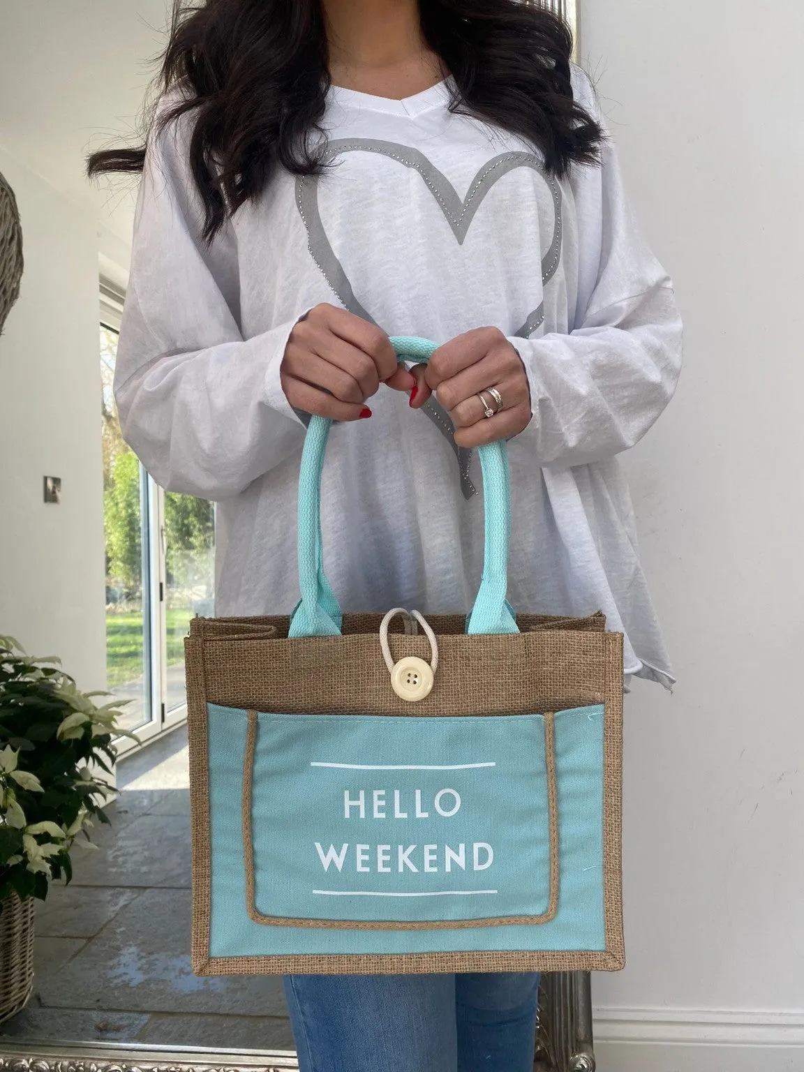 Small Hello Weekend Bag