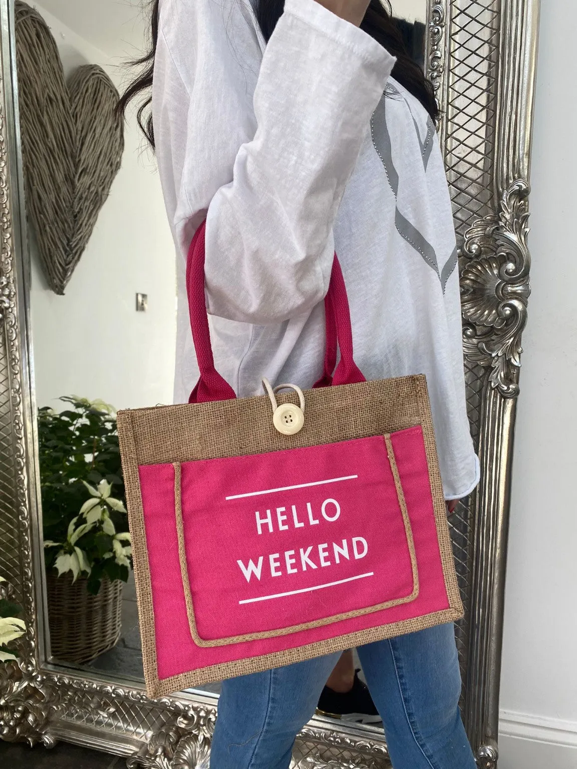 Small Hello Weekend Bag