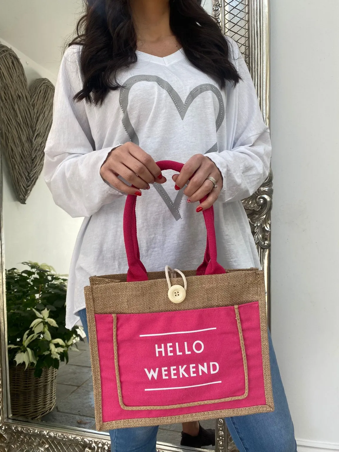 Small Hello Weekend Bag