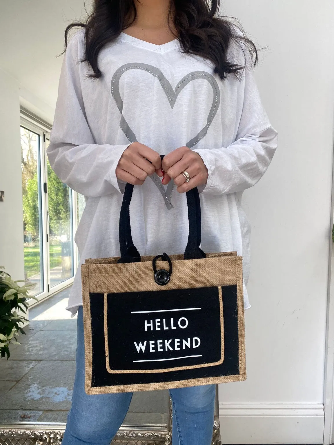 Small Hello Weekend Bag