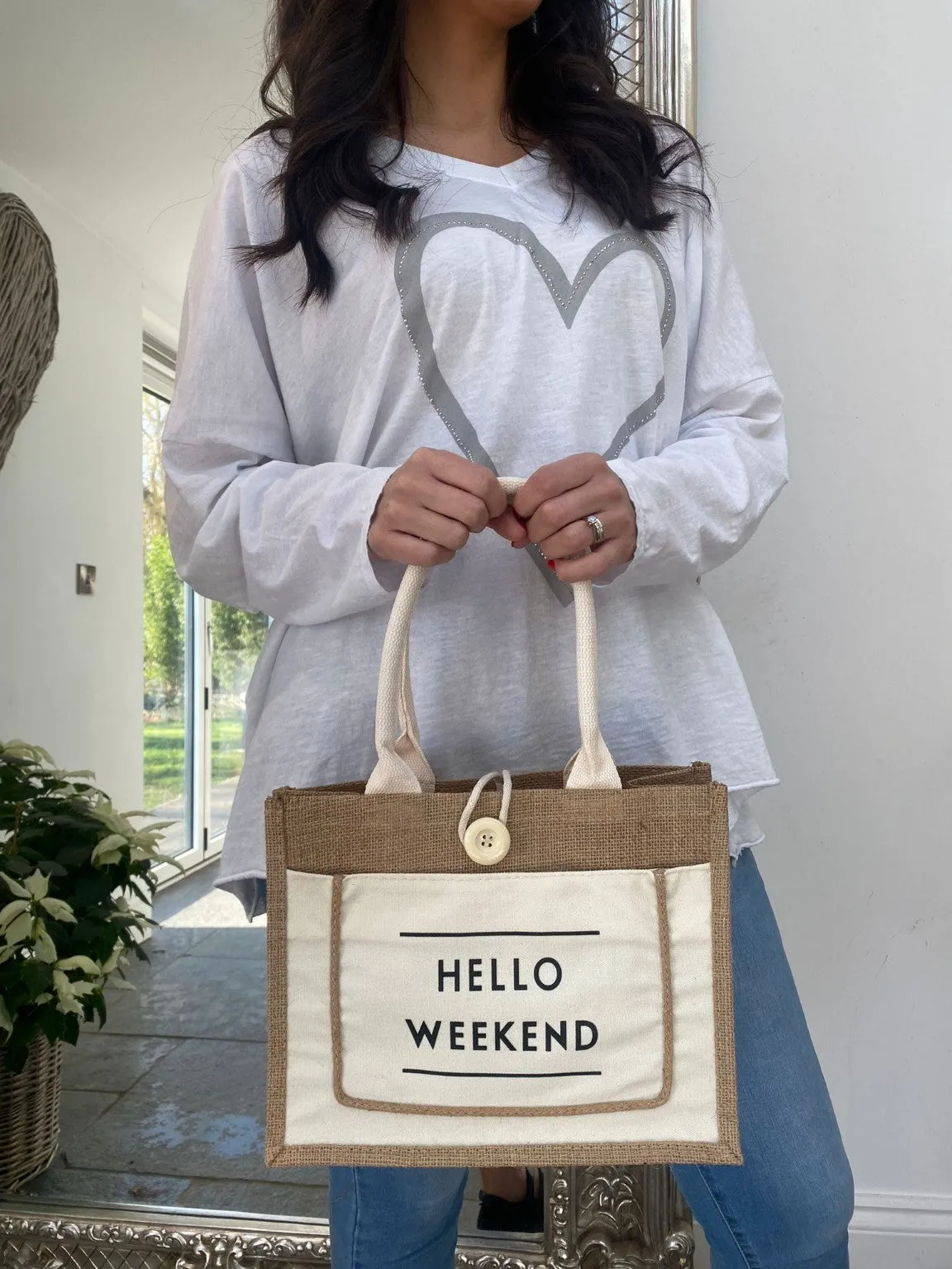 Small Hello Weekend Bag