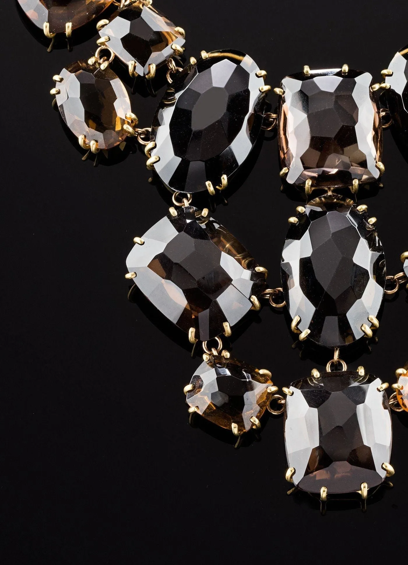 Smokey Topaz Statement Necklace