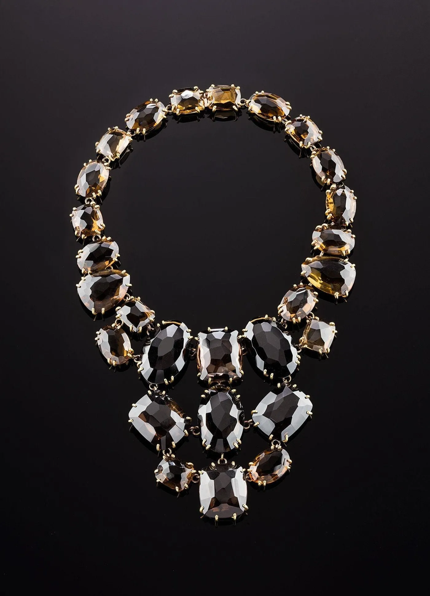 Smokey Topaz Statement Necklace