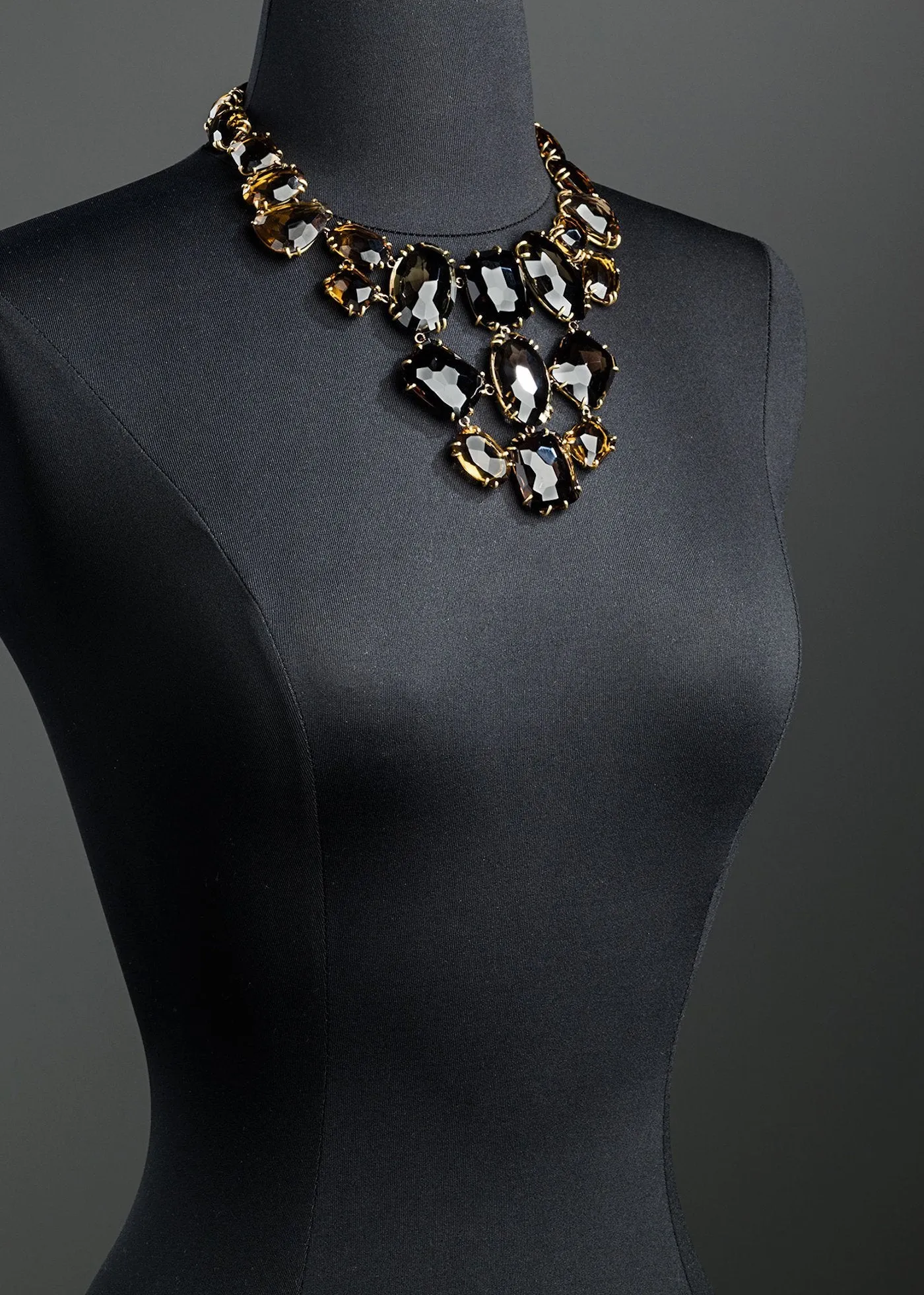 Smokey Topaz Statement Necklace