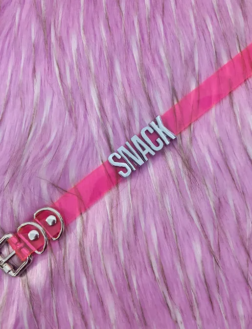 SNACK MINI WORD CHOKER - PINK