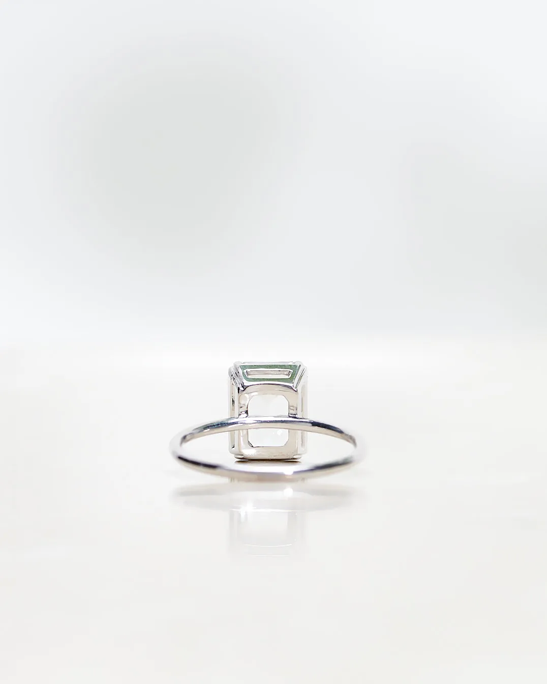 Solitaire Ring with White Topaz