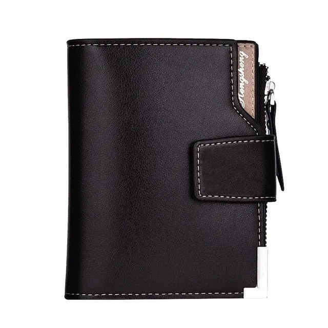 Stylish Solid Color Multi Card Holder Business Wallet Purse For Men