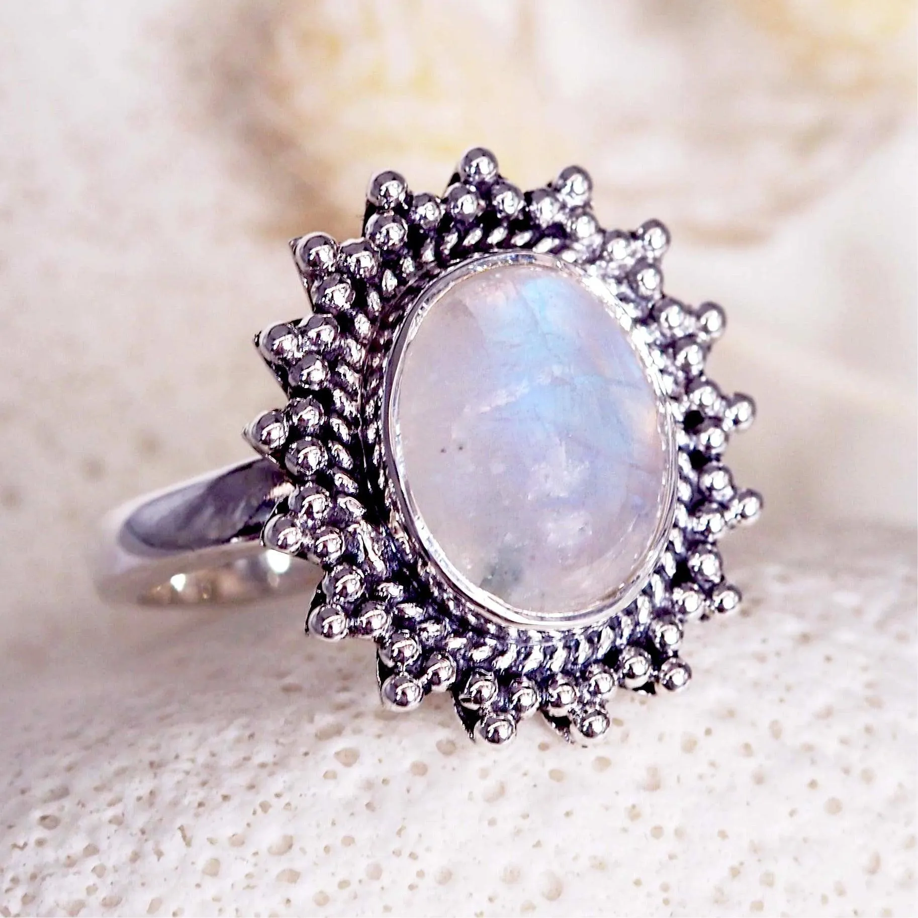 Sun Moonstone Ring