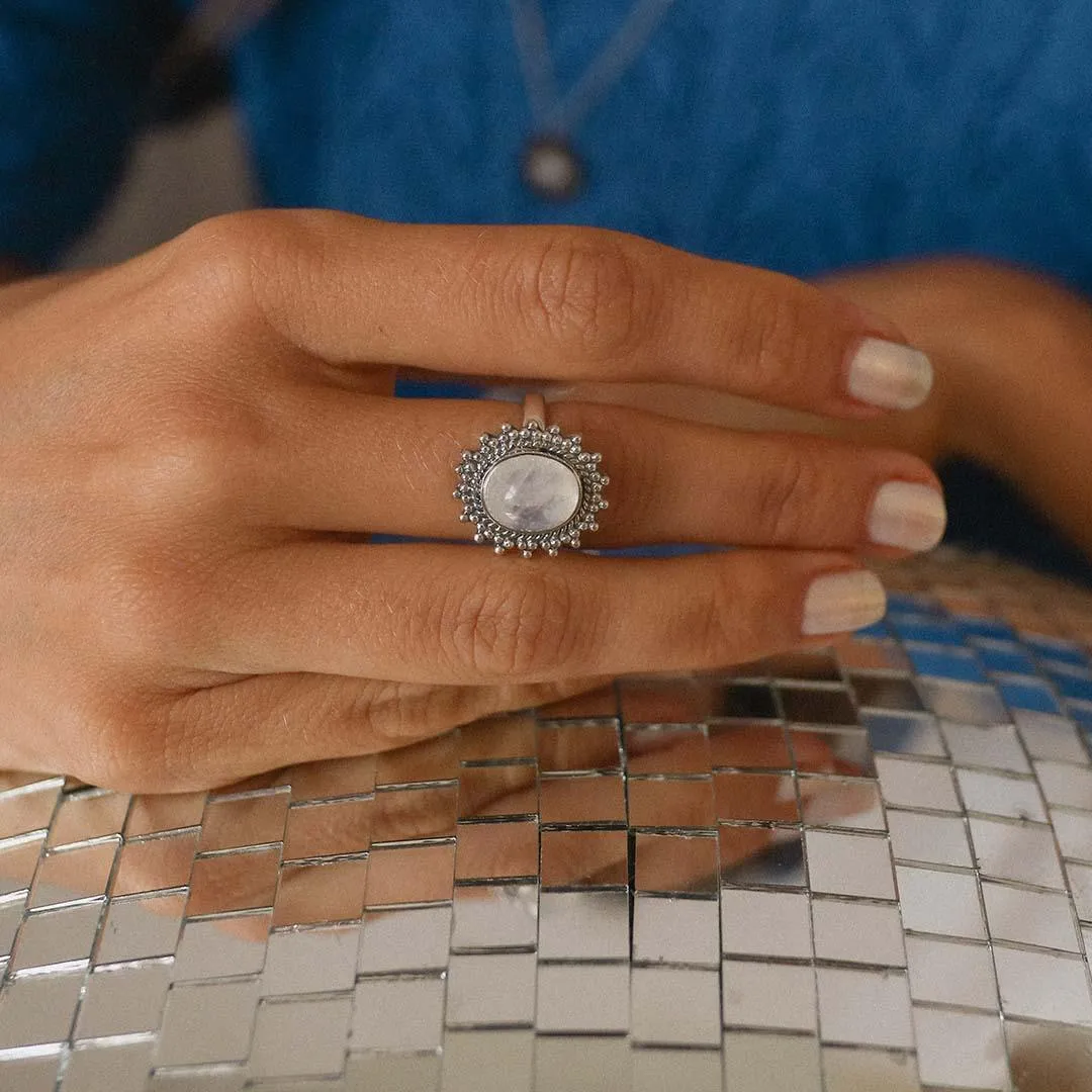 Sun Moonstone Ring