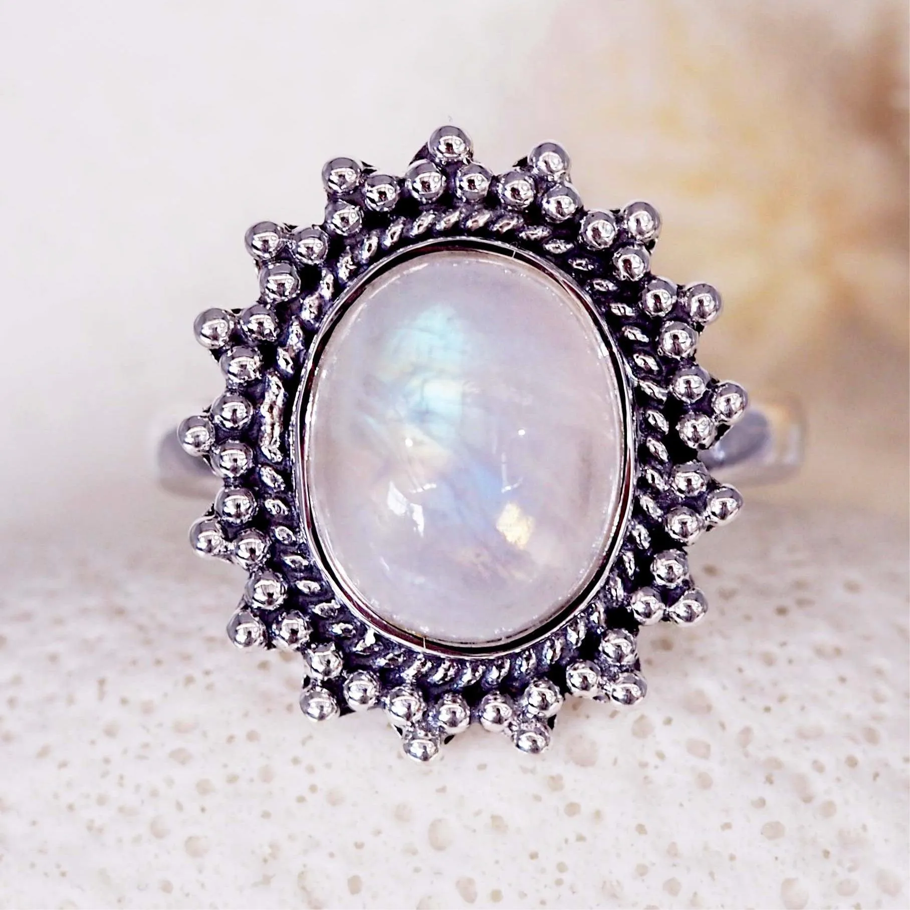 Sun Moonstone Ring