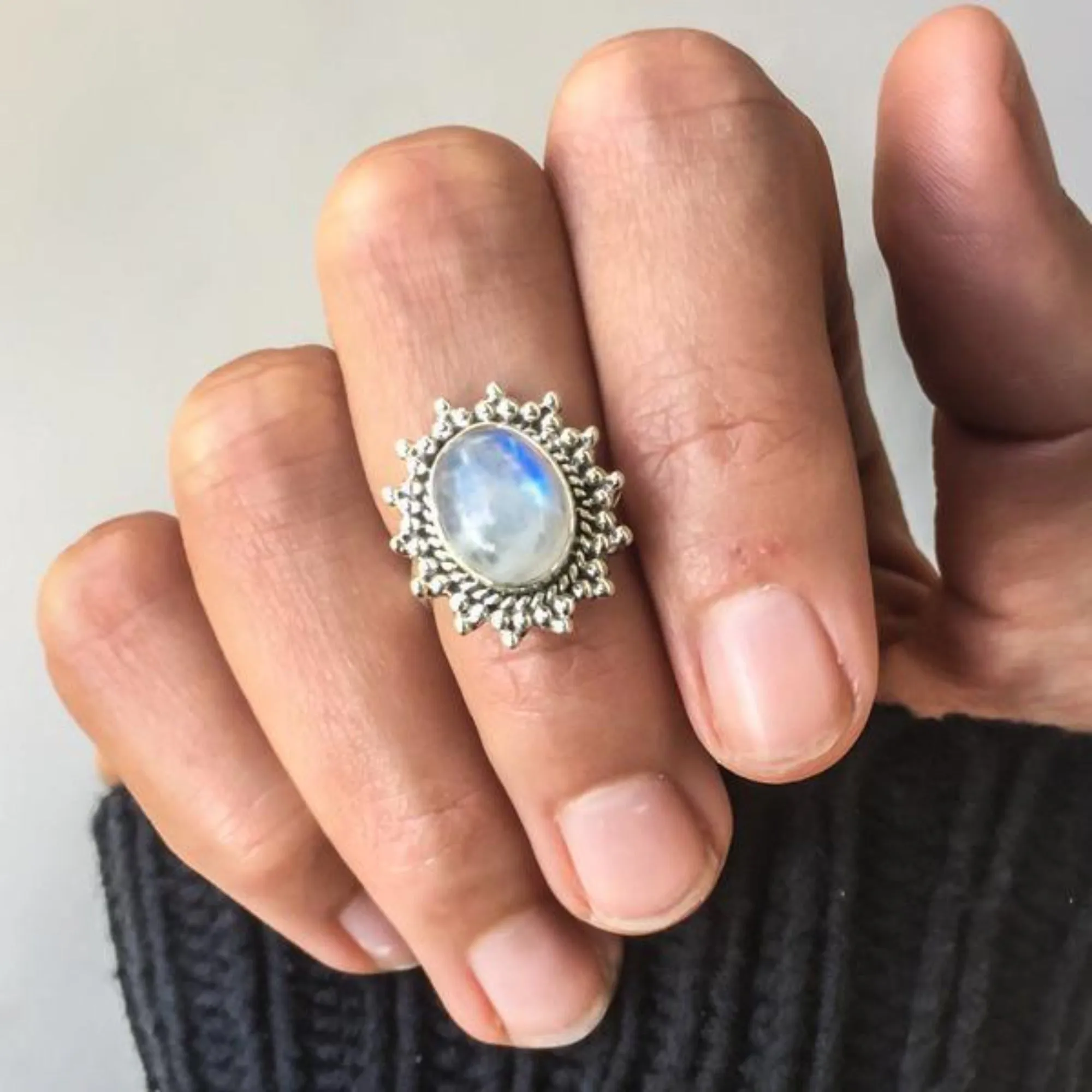 Sun Moonstone Ring