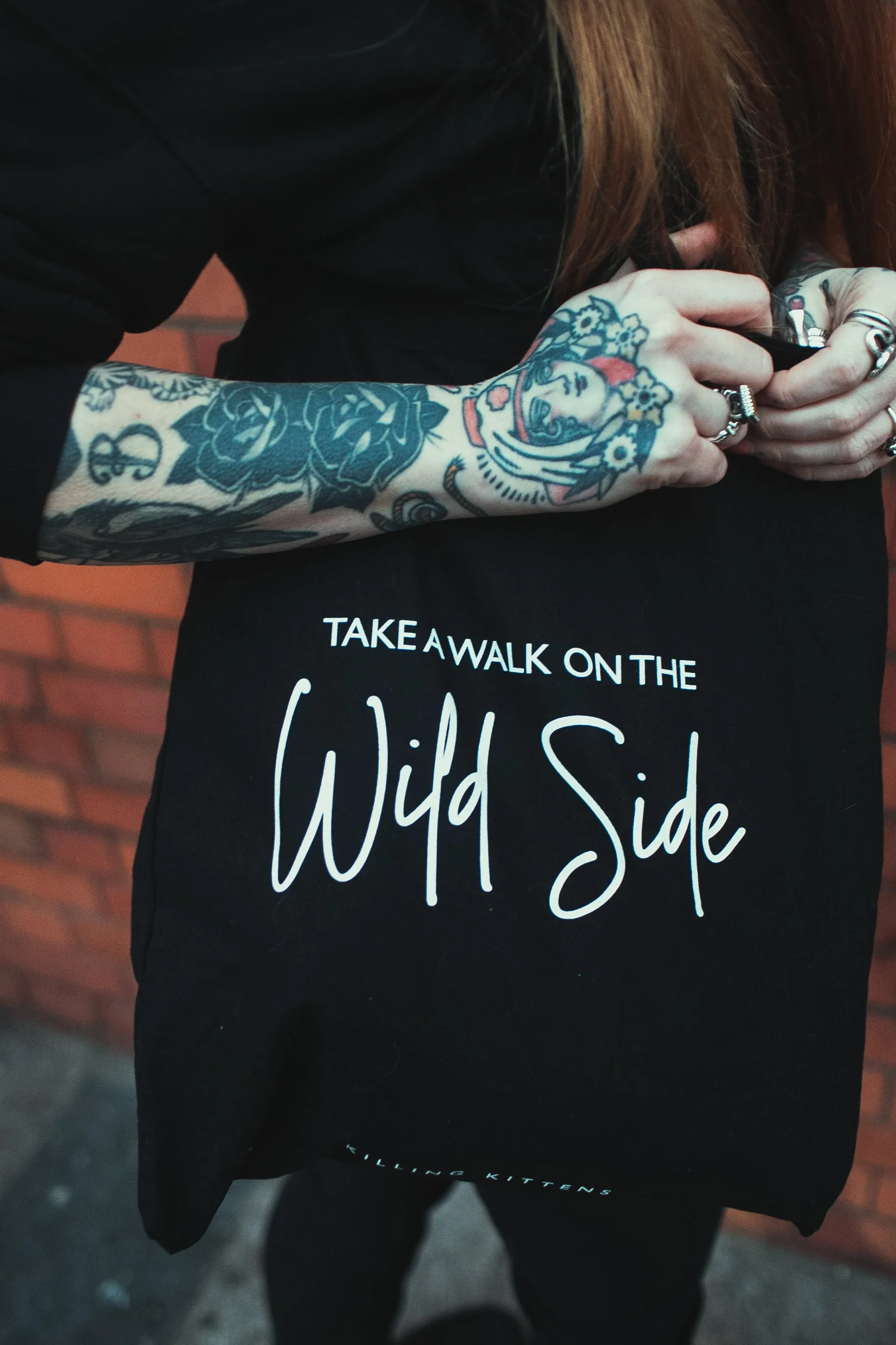 Take A Walk On The Wild Side - Black Tote Bag