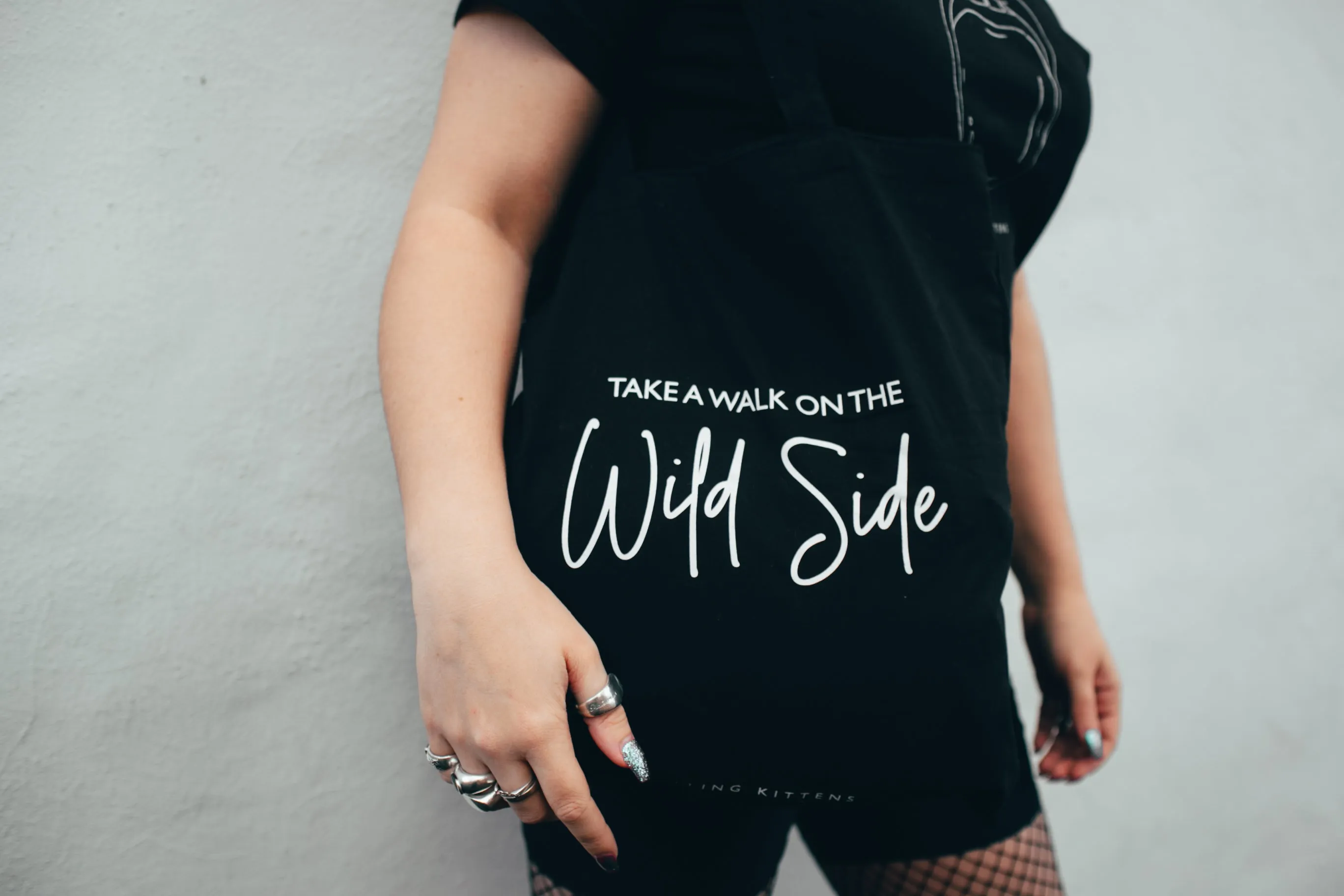 Take A Walk On The Wild Side - Black Tote Bag