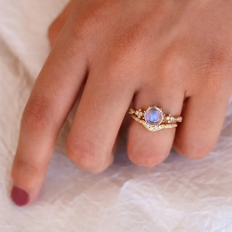 Twinkling Moonstone Oracle Ring