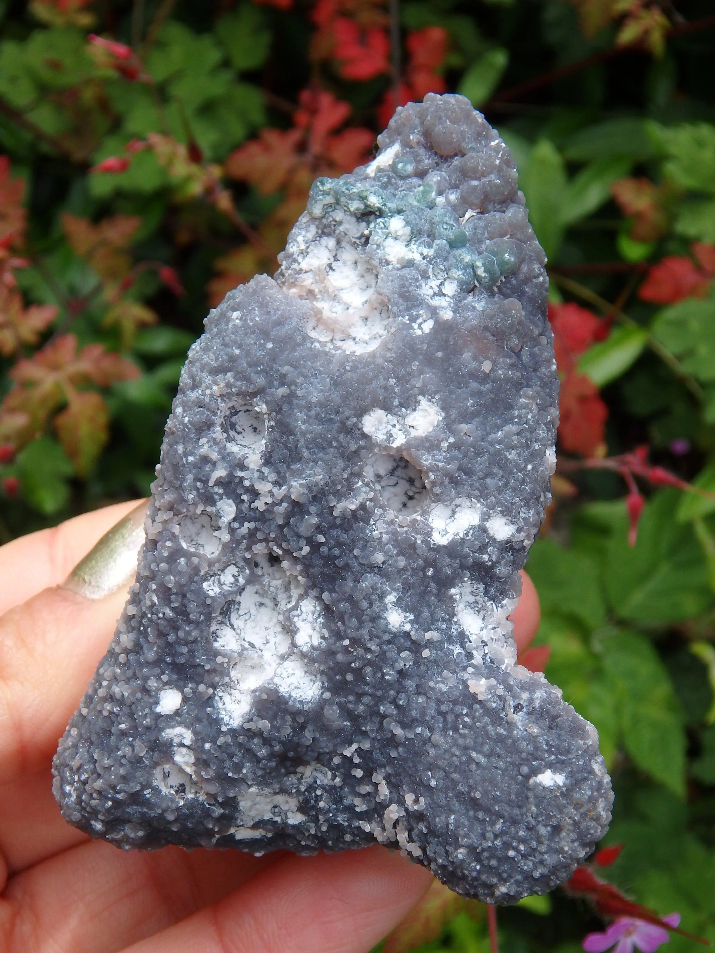 Unique Grape Agate Free Form With Caves From Indonesia