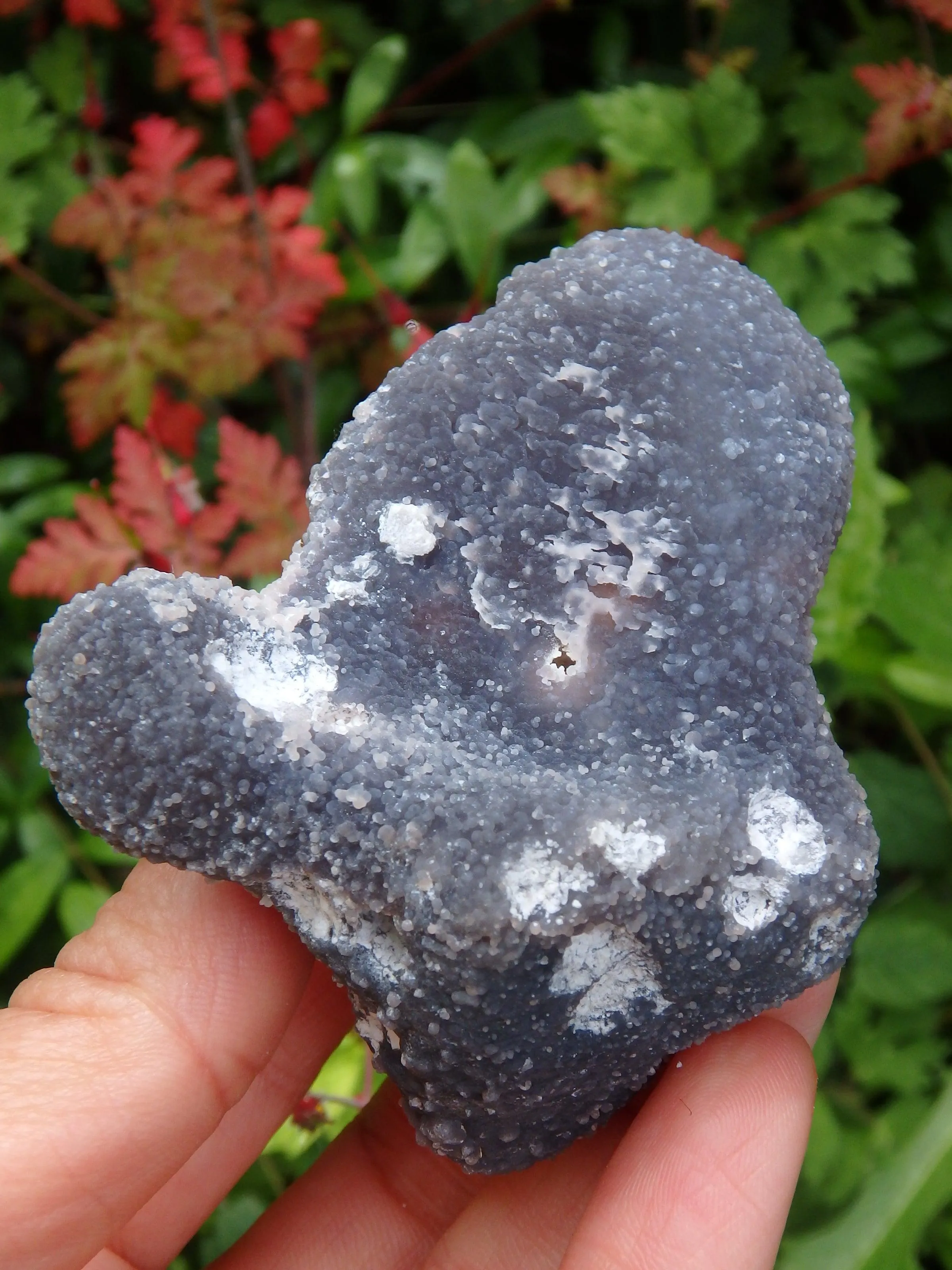 Unique Grape Agate Free Form With Caves From Indonesia